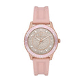 Buy Michael Kors Womens Quartz Runway Pink Silicone Strap Rose Crystal Pave Dial 40mm Watch - Mk6854 in Pakistan