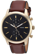 Buy Fossil Men's Chronograph Leather Band Black Dial Watch FS5338 in Pakistan