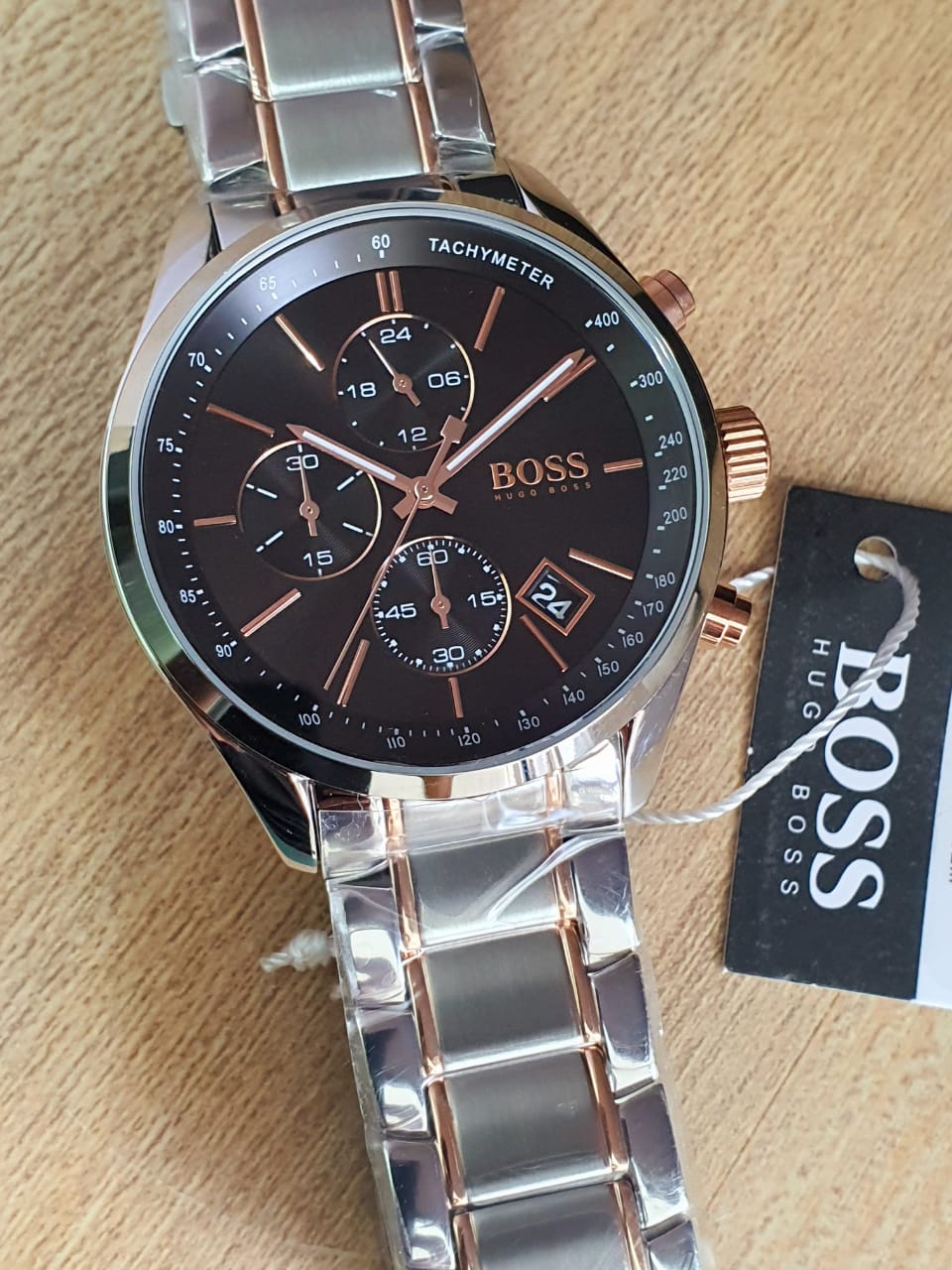 Buy Hugo Boss Mens Chronograph Quartz Grand Prix Stainless Steel Black Dial 44mm Watch - 1513473 in Pakistan