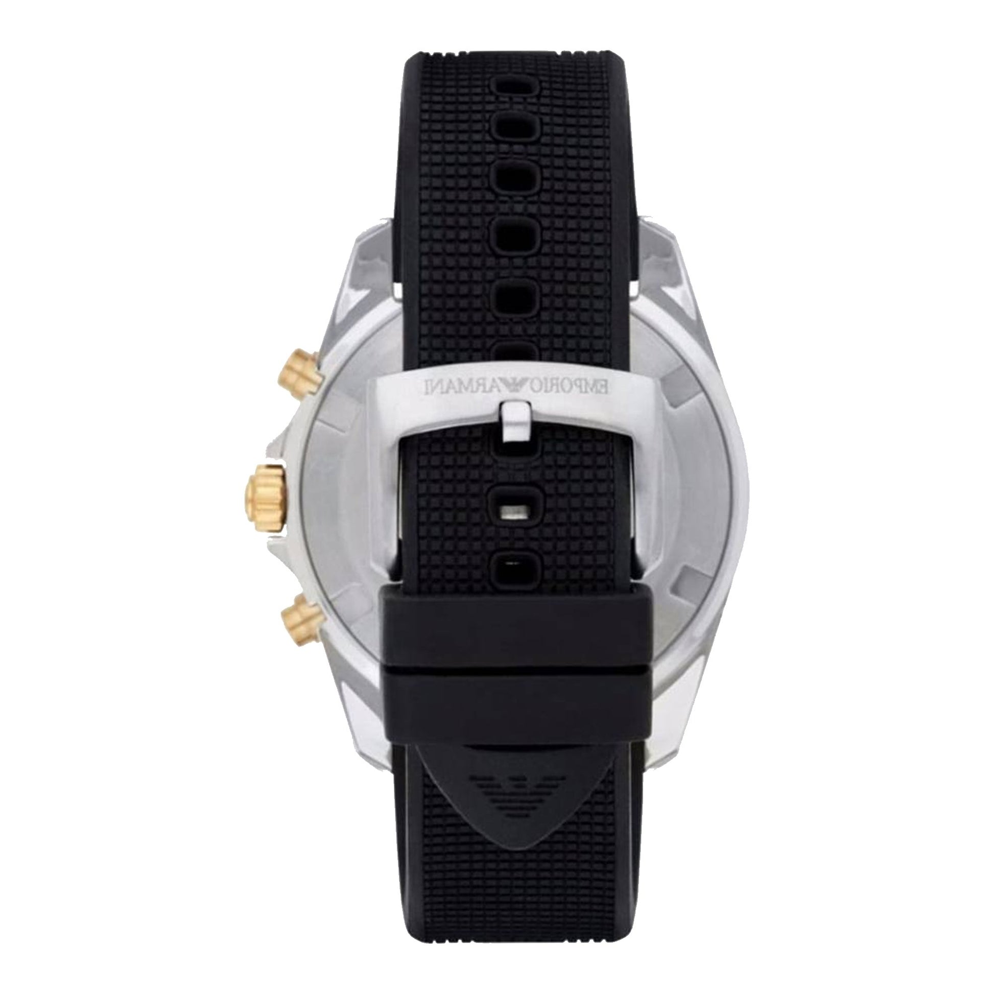 Buy Emporio Armani Men’s Chronograph Quartz Black Silicone Strap 44mm Watch - AR80003 in Pakistan