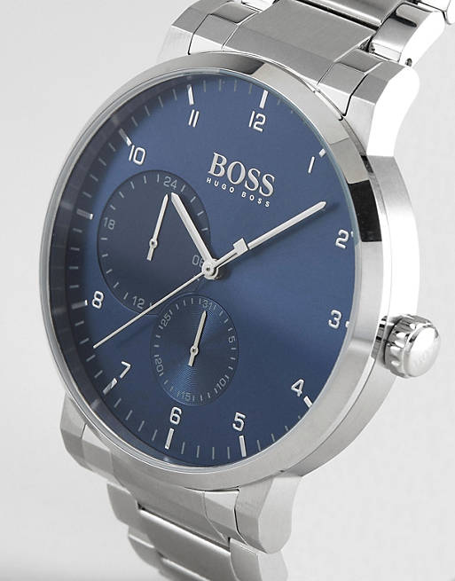 Buy Hugo Boss Mens Chronograph Quartz Oxygen Silver Stainless Steel Blue Dial 42mm Watch - 1513597 in Pakistan