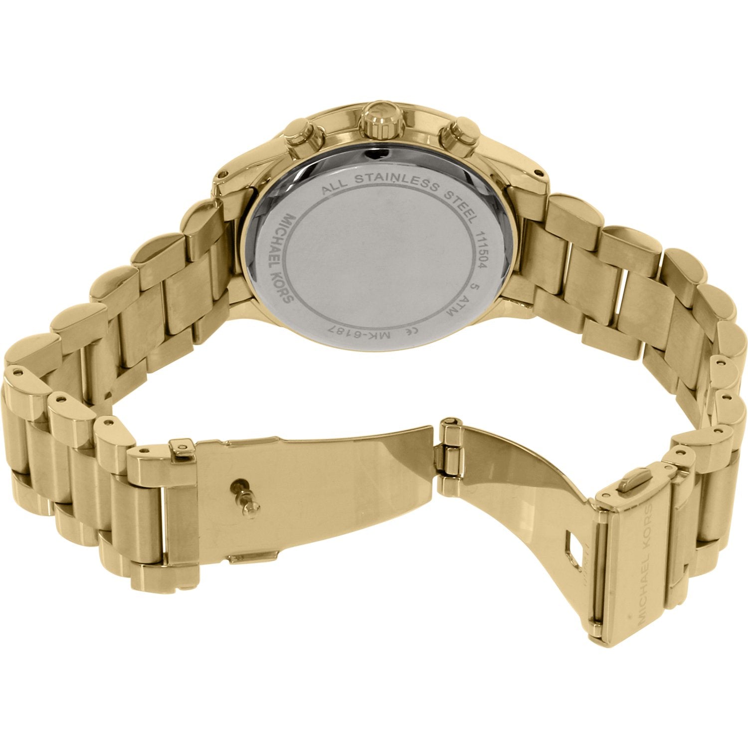 Buy Michal Kors Brinkley Gold-tone Dial Stainless Steel Chronograph Quartz Ladies Watch - Mk6187 in Pakistan