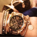 Buy Michael Kors Womens Chronograph Quartz Bradshaw Rose Gold Stainless Steel Black Dial 43mm Watch - Mk5854 in Pakistan