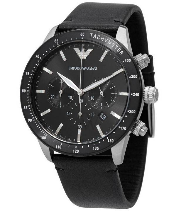 Buy Emporio Armani Mens Chronograph Quartz Leather Strap Black Dial 43mm Watch - Ar11243 in Pakistan