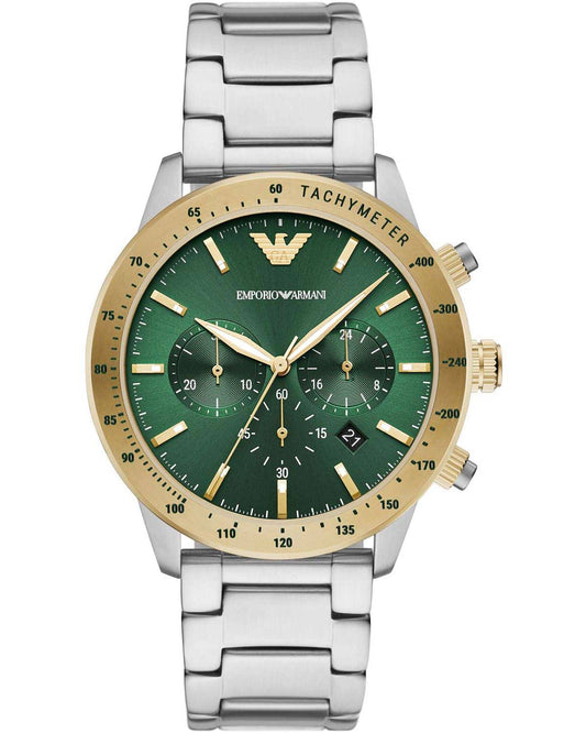 Buy Emporio Armani Mario Mens Quartz Stainless Steel Green Dial 43mm Watch - Ar11454 in Pakistan