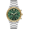 Buy Emporio Armani Mario Mens Quartz Stainless Steel Green Dial 43mm Watch - Ar11454 in Pakistan