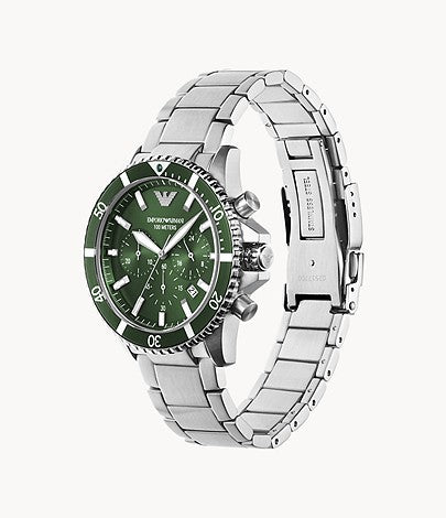 Buy Emporio Armani Men’s Quartz Silver Stainless Steel Green Dial 43mm Watch - AR11500 in Pakistan