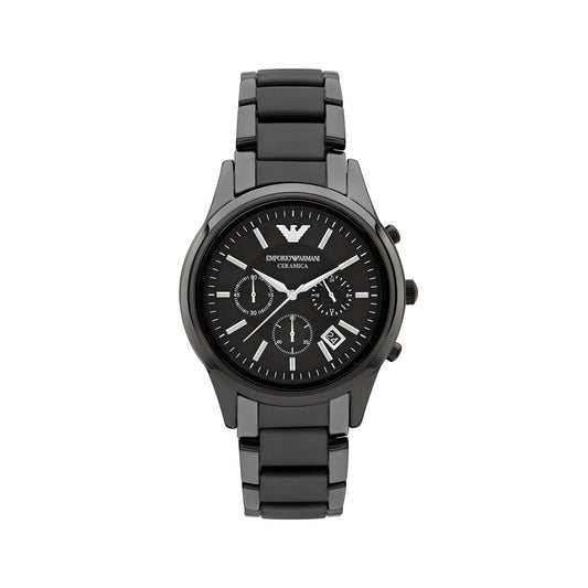 Buy Emporio Armani Mens Chronograph Quartz Stainless Steel Black Dial 43mm Watch - Ar1452 in Pakistan