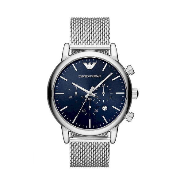 Buy Emporio Armani Men’s Chronograph Quartz Stainless Steel Blue Dial 43mm Watch - AR80038 in Pakistan