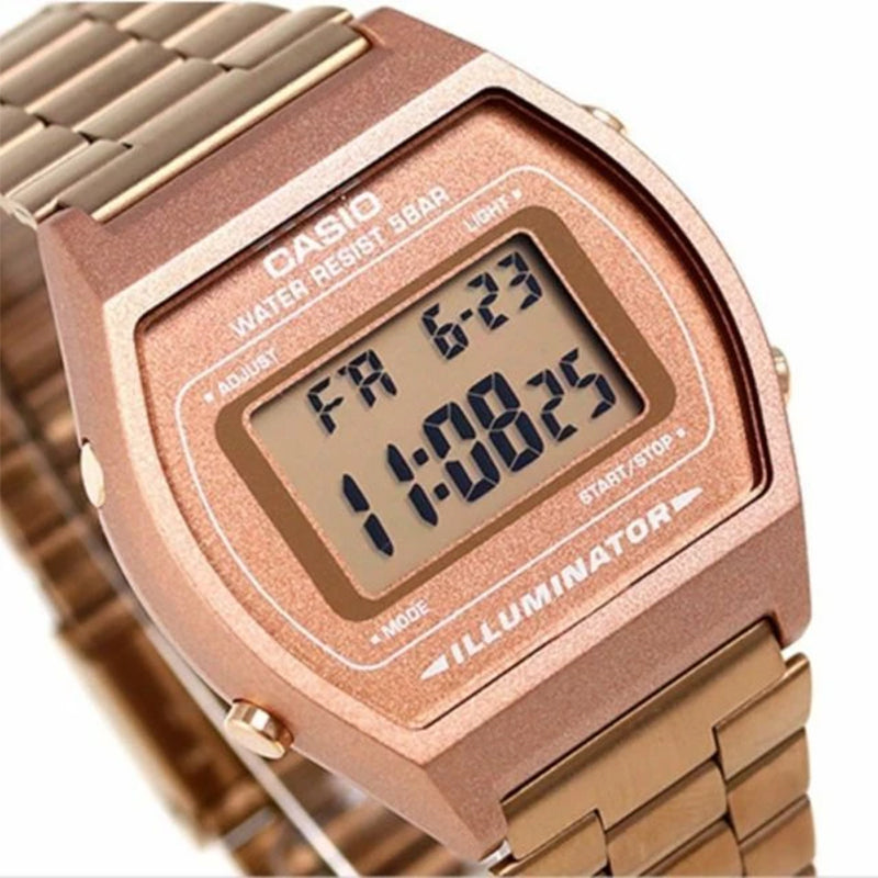 Buy Casio Vintage Youth Rose Gold Dial With Rose Gold Bracelet Womens Watch - B640WC-5A in Pakistan