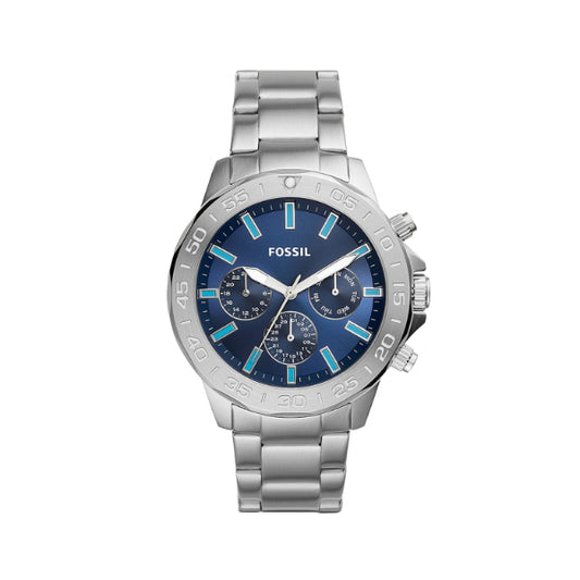 Buy Fossil Men's Quartz Silver Stainless Steel Blue Dial 45mm Watch BQ2503 in Pakistan