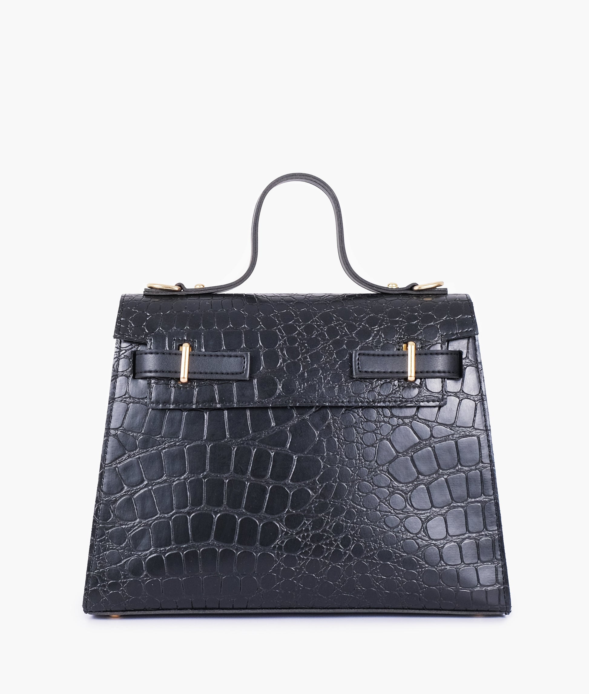 Buy Black Crocodile Cross Body Bag With Top Handle - Black in Pakistan