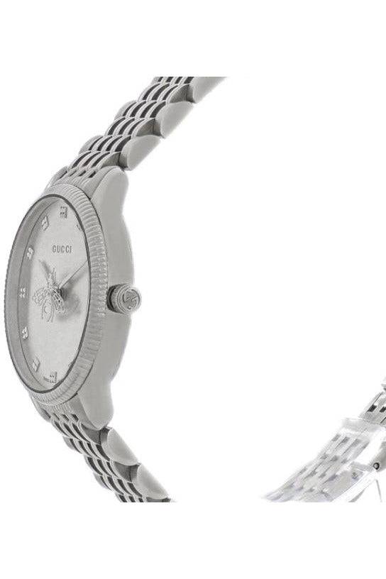 Buy Gucci Women's Swiss Made Quartz Stainless Steel Silver Dial 29mm Watch YA1265019 in Pakistan