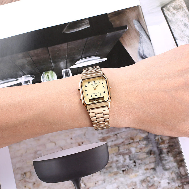 Buy Casio Youth Series Gold Wrist Watch for Men - AQ-230GA-9D in Pakistan