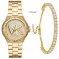 Buy Michael Kors Womens Quartz Stainless Steel Gold Dial 37mm Watch - Mk7229 in Pakistan