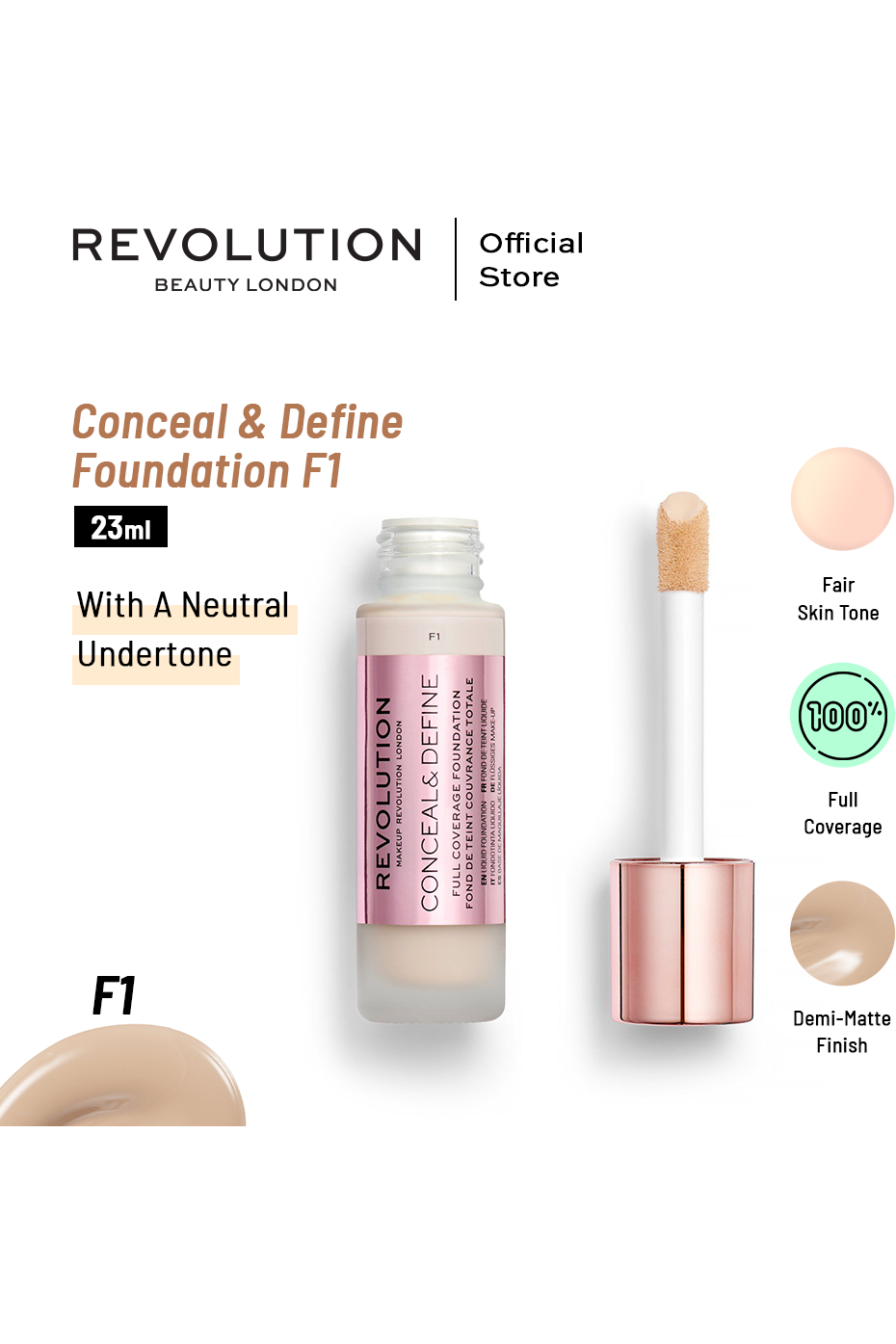 Buy Revolution Makeup Conceal & Define Foundation in Pakistan