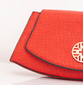 Buy Negative Apparel Snakeskin Pattern Flap Baguette Bag FD - Red in Pakistan