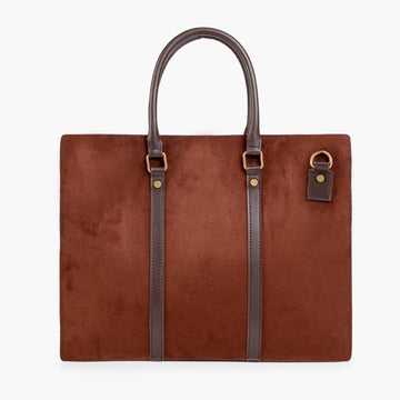 Buy Suede Laptop Bag - Dark Brown in Pakistan