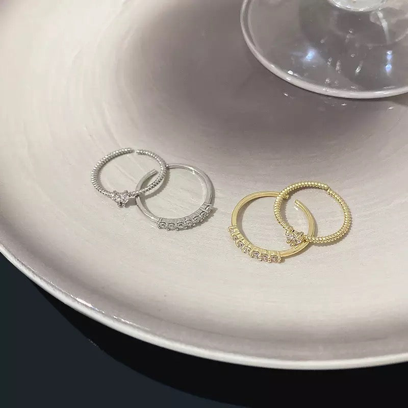 Buy Bling On Jewels Tiara Duo Rings - Gold in Pakistan
