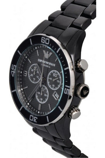 Buy Emporio Armani Men’s Chronograph Stainless Steel Black Dial 43mm Watch AR1429 in Pakistan