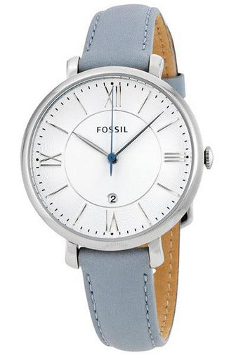 Buy Fossil Women's Quartz Light Blue Leather Strap White Dial 36mm Watch ES3821 in Pakistan