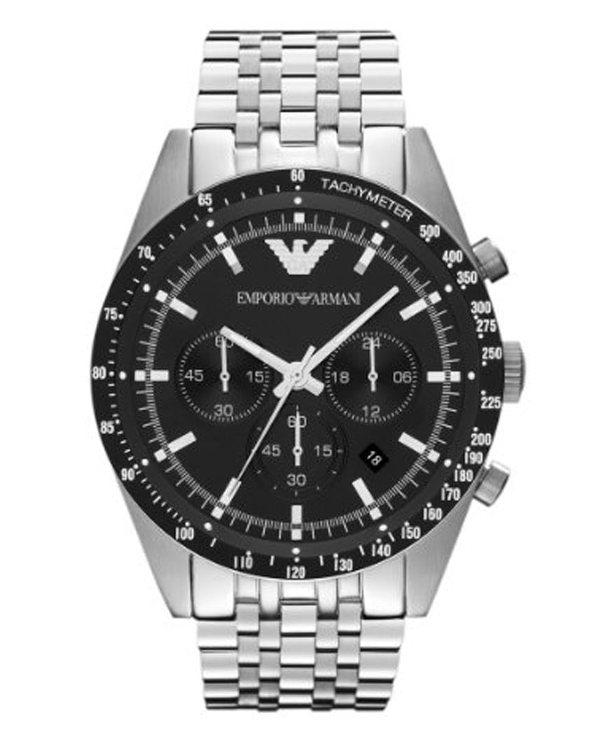 Buy Emporio Armani Mens Chronograph Quartz Stainless Steel Black Dial 46mm Watch - Ar5988 in Pakistan