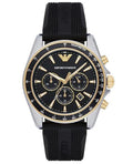 Buy Emporio Armani Men’s Chronograph Quartz Black Silicone Strap 44mm Watch - AR80003 in Pakistan