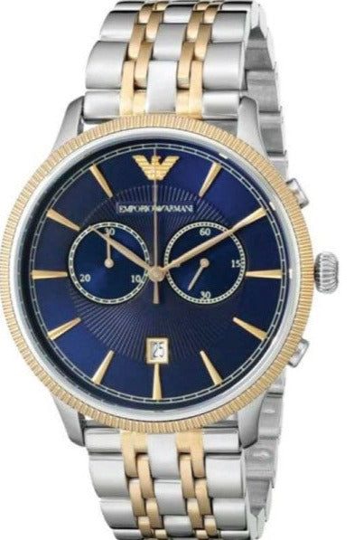Buy Emporio Armani Men's Chronograph Stainless Steel Blue Dial 43mm Watch AR1847 in Pakistan