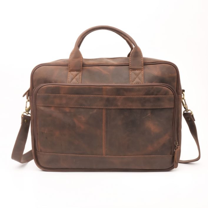 Buy Jild Everyday Companion Leather Laptop Bag Vintage - Dark Brown in Pakistan