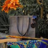 Buy Jild Everyday Women's Leather Zipper Tote Bag - Graphite Grey in Pakistan