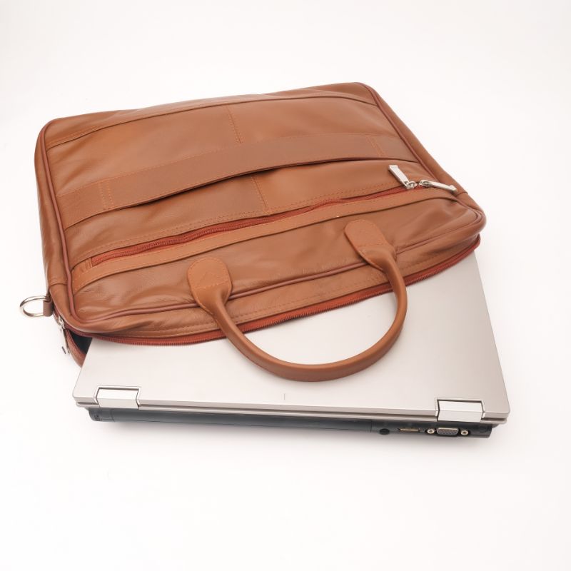 Buy Jild Executive Leather Laptop Bag - Tan in Pakistan