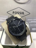 Buy Men's Quartz Commuter Black Leather Strap Black Dial 43Mm Watch in Pakistan