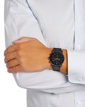 Buy Men's Quartz Commuter Black Leather Strap Black Dial 43Mm Watch in Pakistan