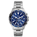 Buy Fossil Men's Chronograph Quartz Silver Stainless Steel Blue Dial 44mm Watch FS5623 in Pakistan