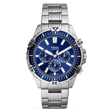 Buy Fossil Men's Chronograph Quartz Silver Stainless Steel Blue Dial 44mm Watch FS5623 in Pakistan