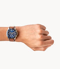 Buy Fossil Men's Chronograph Quartz Leather Strap Blue Dial 44mm Watch FS5625 in Pakistan