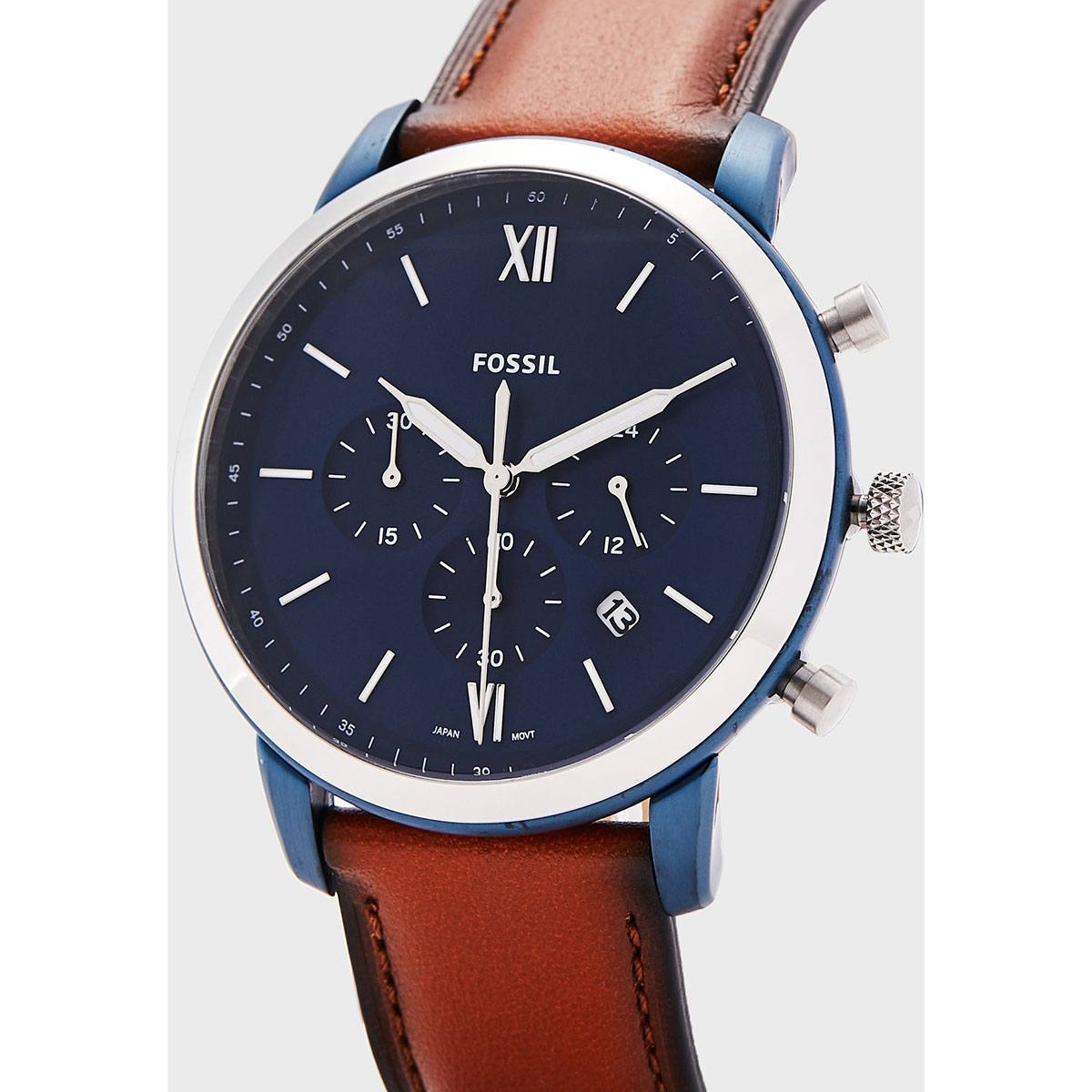 Buy Fossil Men's Quartz Leather Strap Blue Dial 44mm Watch FS5791 in Pakistan