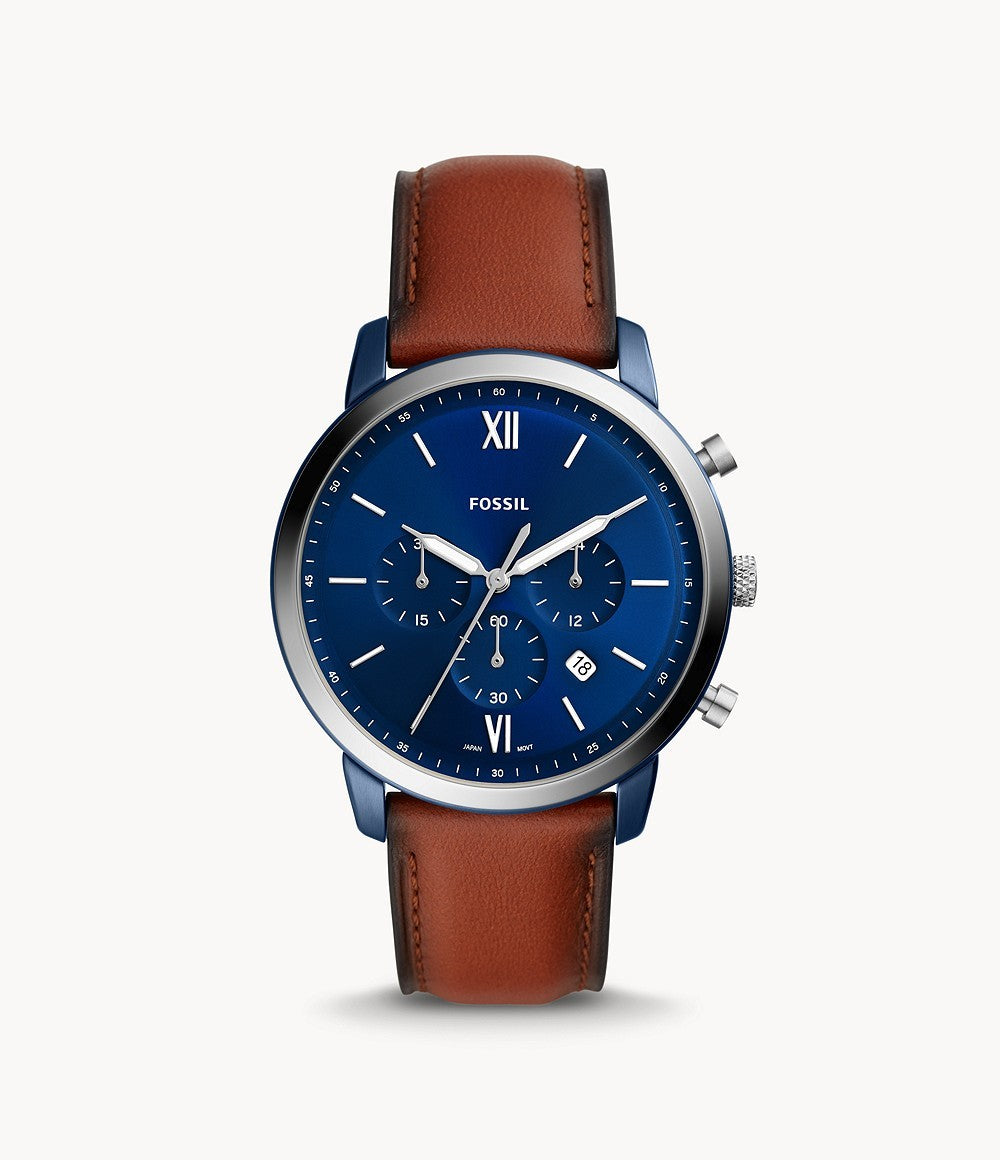 Buy Fossil Men's Quartz Leather Strap Blue Dial 44mm Watch FS5791 in Pakistan