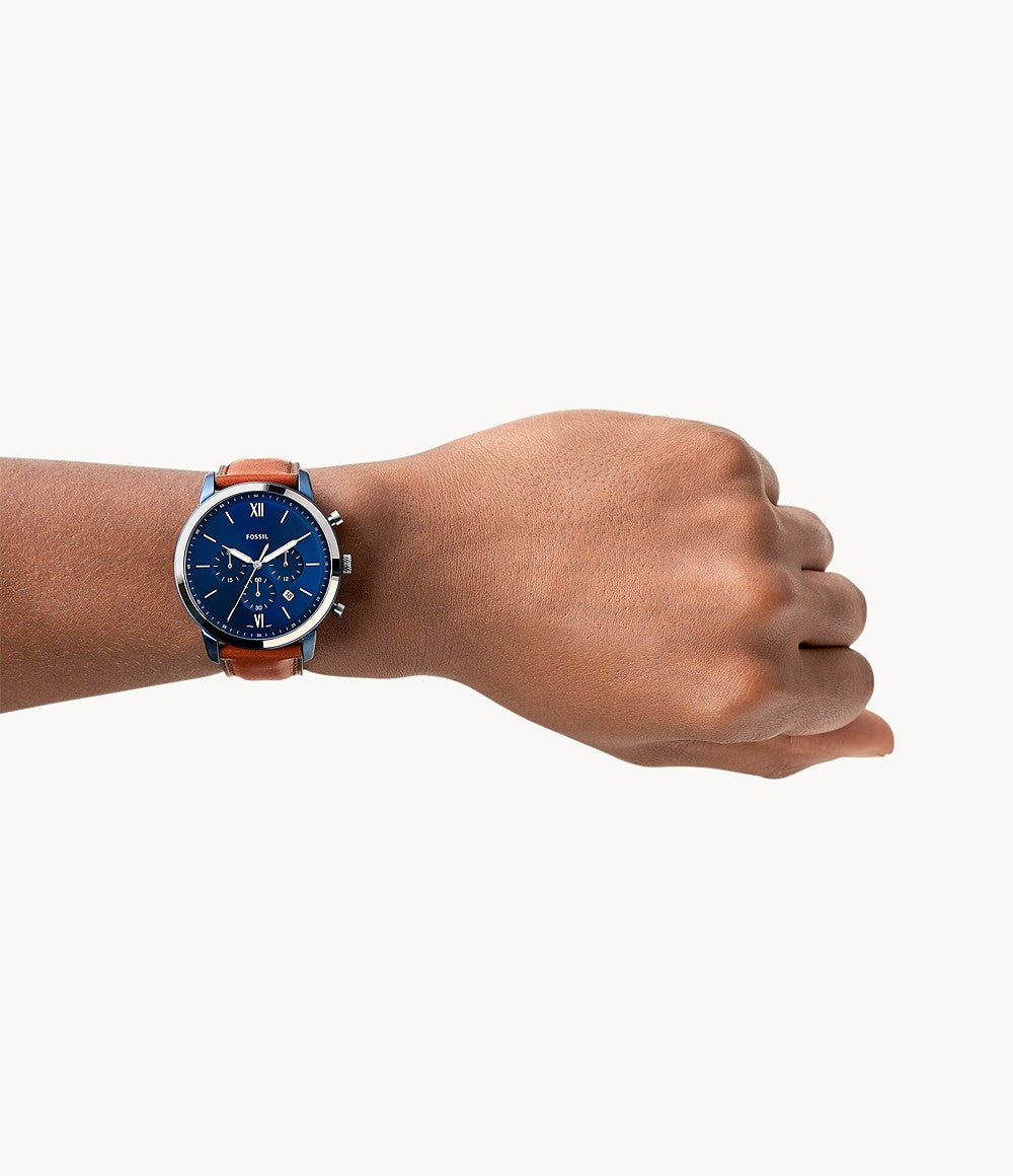 Buy Fossil Men's Quartz Leather Strap Blue Dial 44mm Watch FS5791 in Pakistan