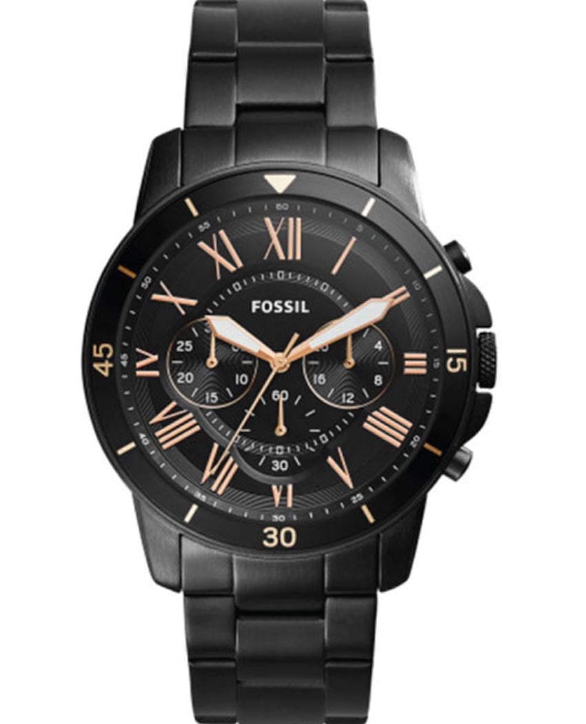 Buy Fossil Men's Chronograph Quartz Black Stainless Steel Black Dial 44mm Watch FS5374 in Pakistan