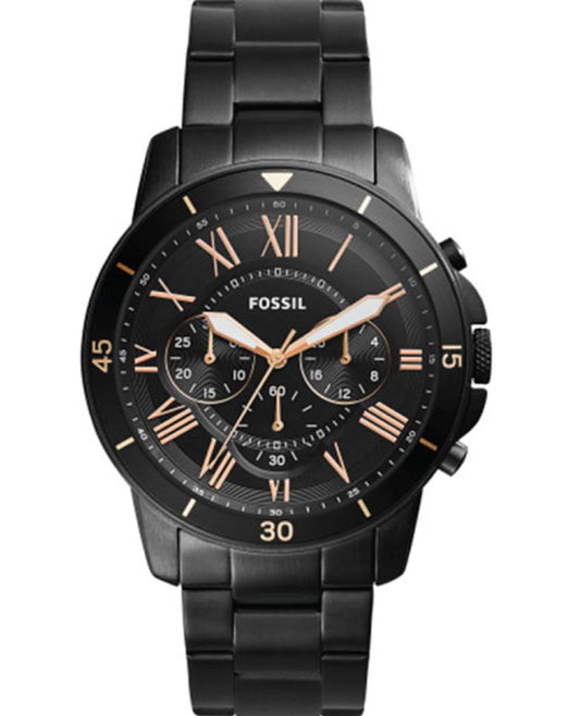 Buy Fossil Men's Chronograph Quartz Black Stainless Steel Black Dial 44mm Watch FS5374 in Pakistan