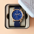 Buy The Commuter Chronograph Blue Dial Navy Leather Watch For Men in Pakistan