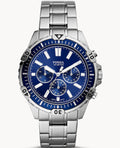 Buy Fossil Men's Chronograph Quartz Silver Stainless Steel Blue Dial 44mm Watch FS5623 in Pakistan