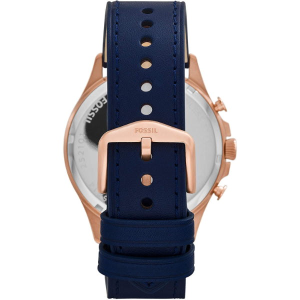 Buy Men's Chronograph Quartz Forrester Blue Leather Strap Blue Dial 46Mm Watch in Pakistan