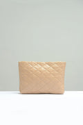 Buy Negative Apparel Small Quilted Embossed Pouch FD - Beige in Pakistan