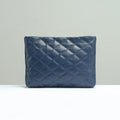 Buy Negative Apparel Small Quilted Embossed Pouch FD - Blue in Pakistan