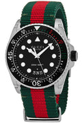 Buy Gucci Men's Swiss Made Quartz Nylon Strap Black Dial 45mm Watch YA136209 in Pakistan