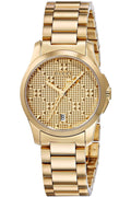 Buy Gucci Women's Swiss Made Quartz Stainless Steel Gold Dial 27mm Watch YA126553 in Pakistan