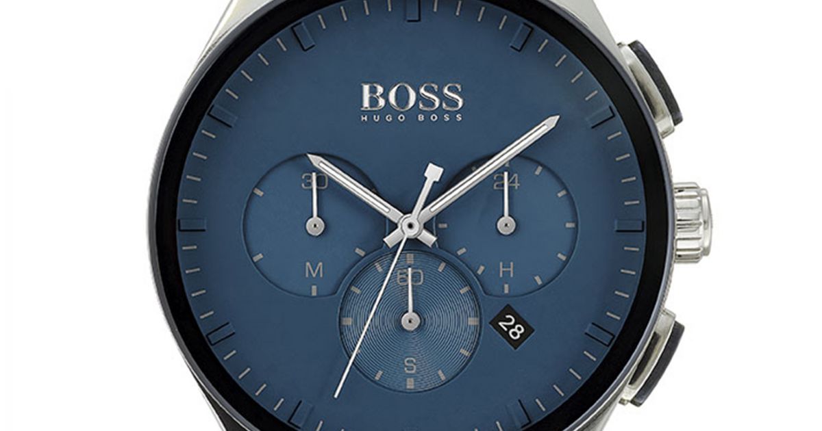 Buy Hugo Boss Mens Chronograph Quartz Stainless Steel Blue Dial 44mm Watch - 1513763 in Pakistan