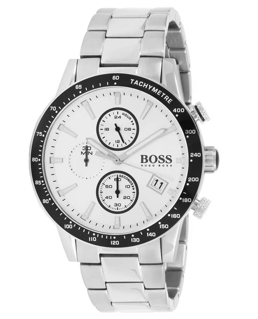 Buy Hugo Boss Mens Chronograph Quartz Rafale Stainless Steel Silver Dial Watch - 1513511 in Pakistan